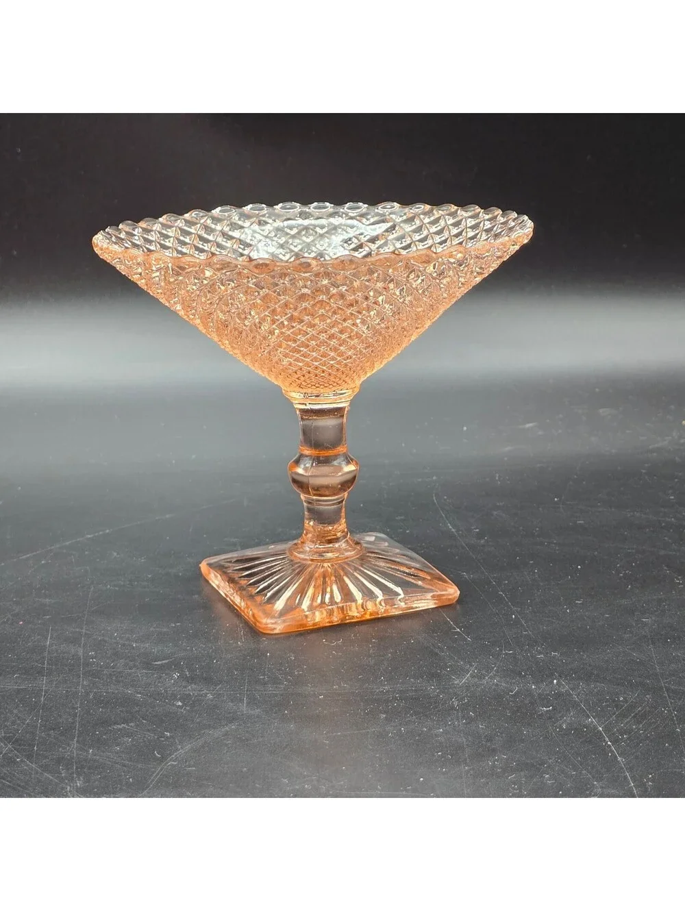 Vintage Pink Depression Glass Miss America Compote Dish Hocking Glass 1930s